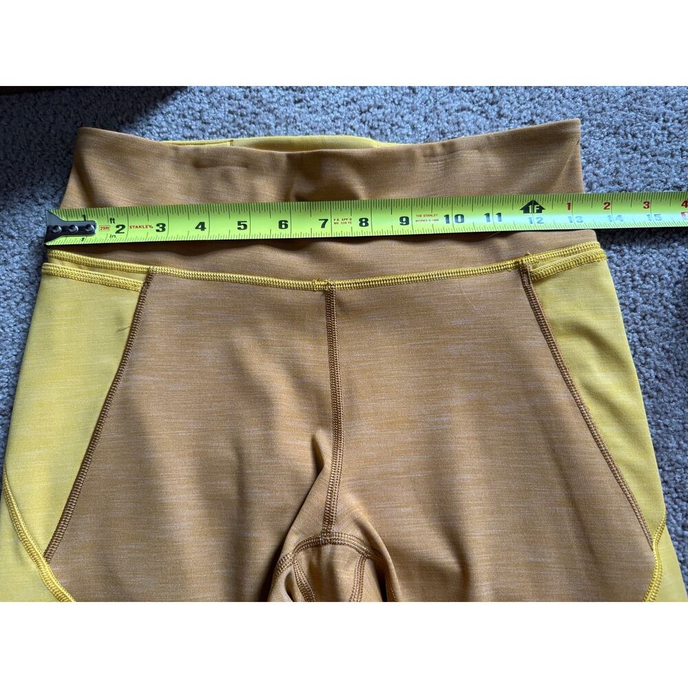Lululemon Early Extension High Rise Leggings Yellow Gold Women 8 Athletic Active - Picture 5 of 6